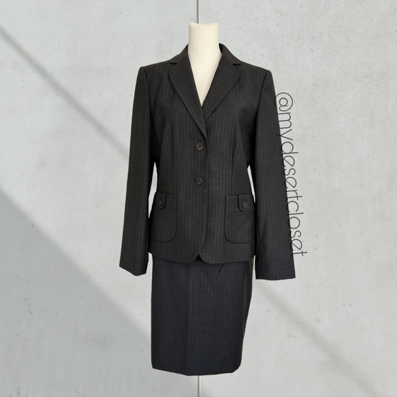 Calvin Klein White Label Pinstripes Skrit and Balzer Bussines Classic Suit - Picture 1 of 10